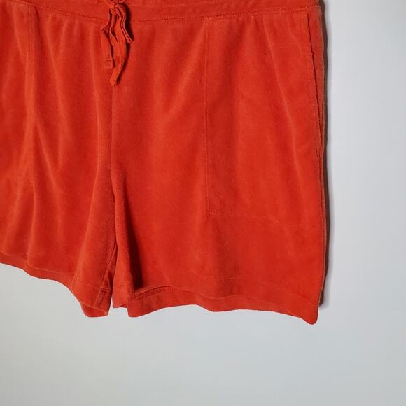 J Jill Fit Orange Terry Cloth drawstring Shorts In Great used condition  - Med - Picture 10 of 10